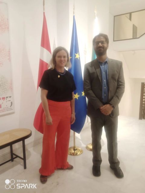 Dr. Hasan Ali Mughal with the Danish Ambassador to Pakistan