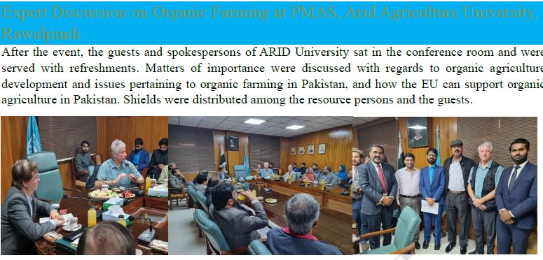 Expert discussion on organic farming at PMAS Arid Agriculture University, Rawalpindi
